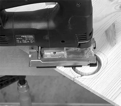 Taglio della rimanenza con un seghetto alternativo