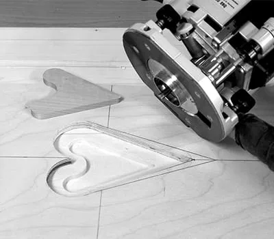 Riparazione di fori nel legno irregolari