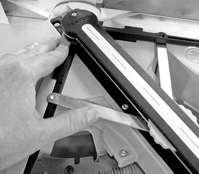 Trasferire l'angolo sulla troncatrice