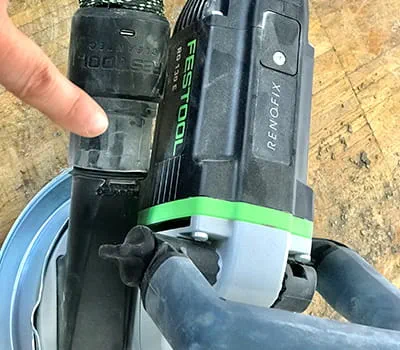 Collegamento aspiratore con fresa