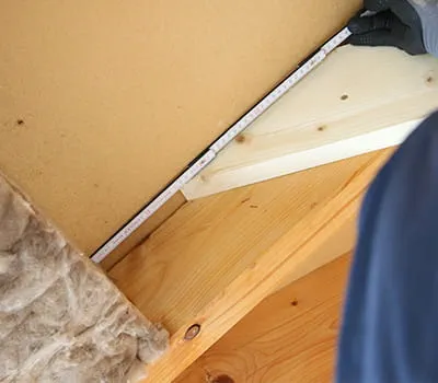 Misurare la quota residua rispetto alla catena.