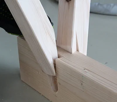 Inserimento delle gambe