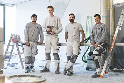 Il team da sinistra a destra: Chef Noah Stelzle, Muharrem Kuyucu, Raphael Berg, Moussa Joulo